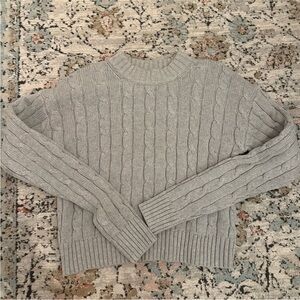 Gap Grey Cable Knit Sweater | XS